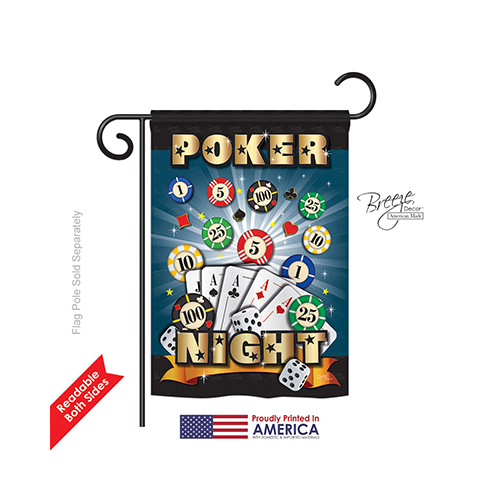 59039 Poker 2-Sided Impression Garden Flag - 13 x 18.5 in.