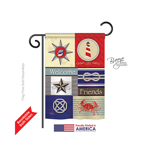57001 Beach & Nautical Shoreline Collage 2-Sided Impression Garden Flag
