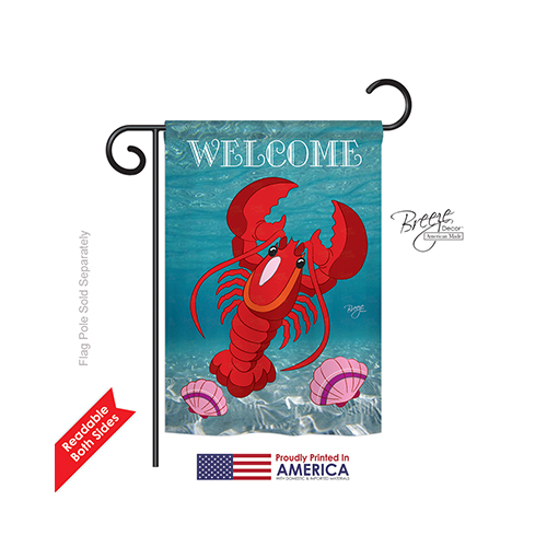 57026 Beach & Nautical Lobster 2-Sided Impression Garden Flag 13 x 18.5 in.