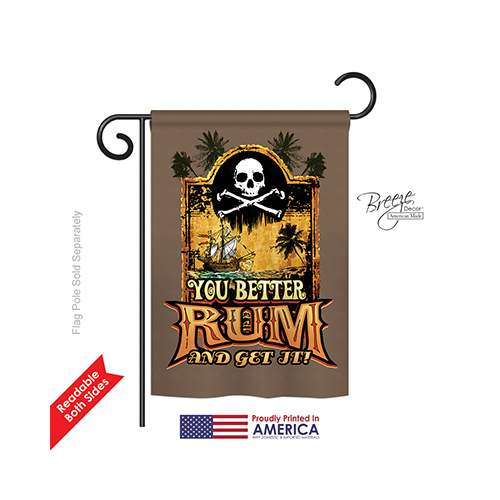 57029 Pirate You Better Rum & Get It 2-Sided Impression Garden Flag