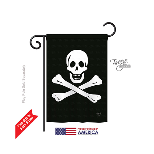57032 Pirate Black Sam 2-Sided Impression Garden Flag - 13 x 18.5 in.