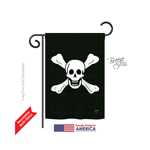 57038 Pirate Richard Worley 2-Sided Impression Garden Flag - 13 x 18.5 in.