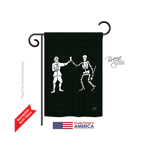 57040 Pirate Bartholomew Roberts 2-Sided Impression Garden Flag