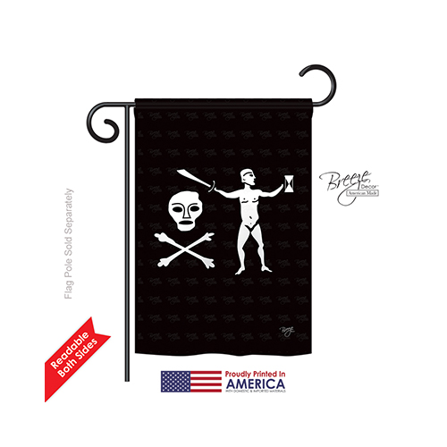57041 Pirate Walter Kennedy 2-Sided Impression Garden Flag - 13 x 18.5 in.
