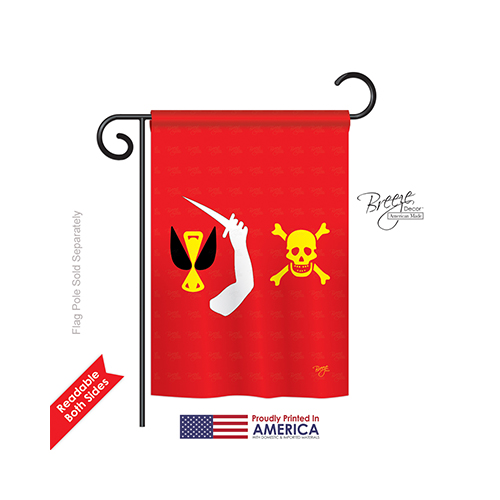 57043 Pirate Christopher Moody 2-Sided Impression Garden Flag - 13 x 18.5 in.