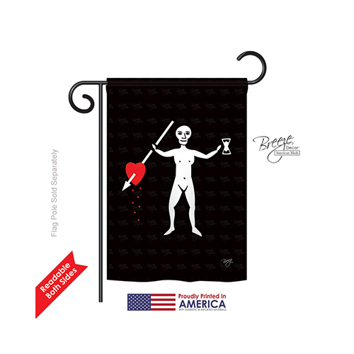 57044 Pirate John Phillips 2-Sided Impression Garden Flag - 13 x 18.5 in.