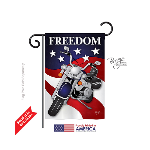 61045 Patriotic Freedom 2-Sided Impression Garden Flag - 13 x 18.5 in.