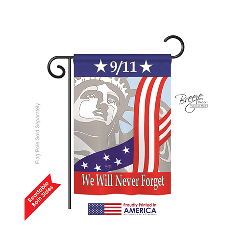 61060 Patriotic 42624 2-Sided Impression Garden Flag - 13 x 18.5 in.