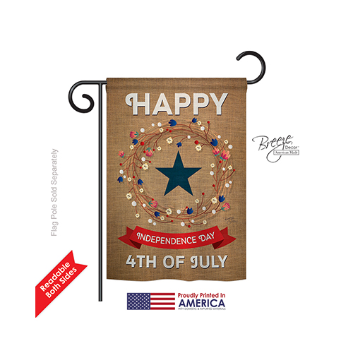 61068 Fourth of July Independence Day 2-Sided Impression Garden Flag