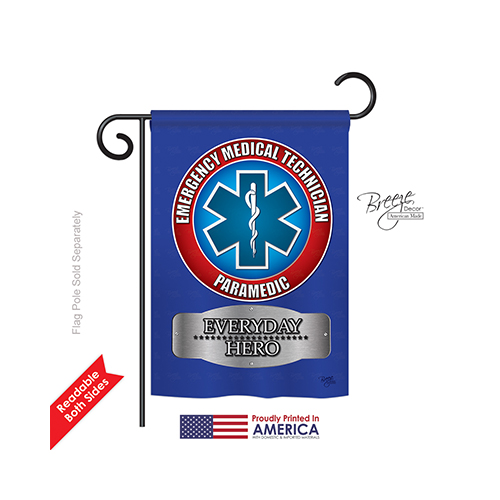 58009 Military EMT 2-Sided Impression Garden Flag - 13 x 18.5 in.