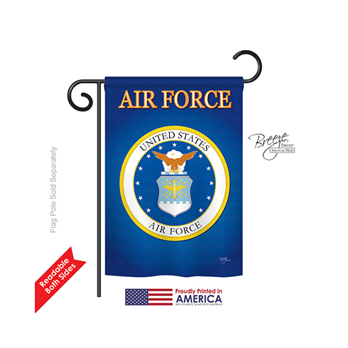 58054 Military Air Force 2-Sided Impression Garden Flag - 13 x 18.5 in.