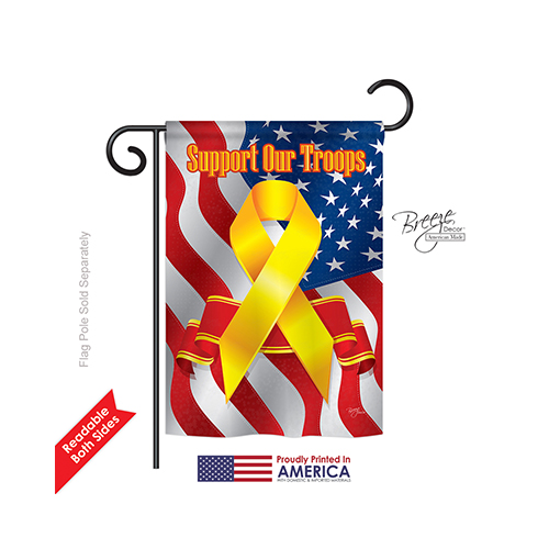 58059 Military Support Our Troops 2-Sided Impression Garden Flag - 13 x 18.5 in.