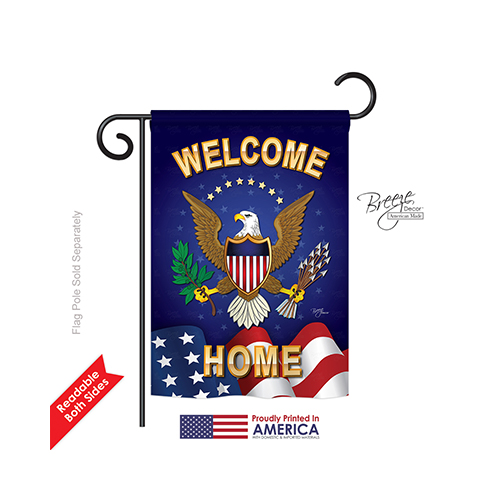 58064 Military Welcome Home 2-Sided Impression Garden Flag