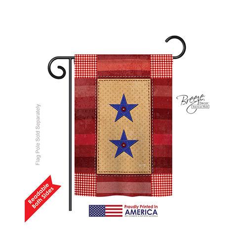 58069 Military Two Star Service 2-Sided Impression Garden Flag - 13 x 18.5 in.
