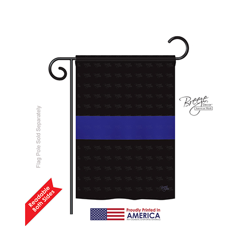 58240 Military Blue Stripe 2-Sided Impression Garden Flag - 13 x 18.5 in.