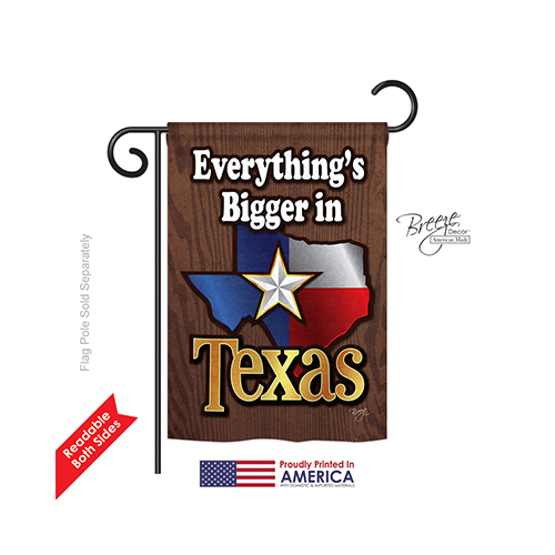 58067 States Texas 2-Sided Impression Garden Flag - 13 x 18.5 in.