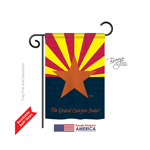 58079 States Arizona 2-Sided Impression Garden Flag - 13 x 18.5 in.