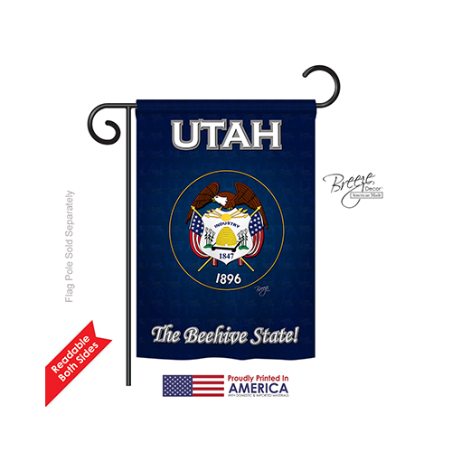 58114 States Utah 2-Sided Impression Garden Flag - 13 x 18.5 in.