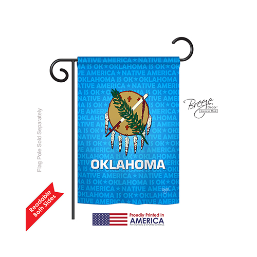 58131 States Oklahoma 2-Sided Impression Garden Flag - 13 x 18.5 in.