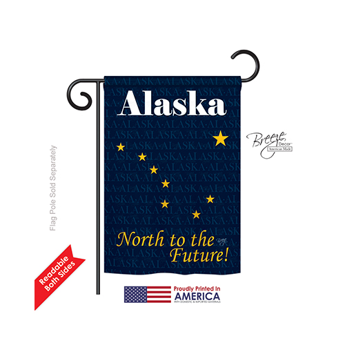 58135 States Alaska 2-Sided Impression Garden Flag - 13 x 18.5 in.