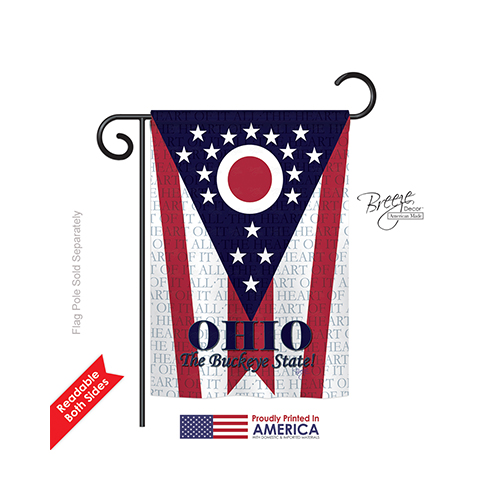 58175 States Ohio 2-Sided Impression Garden Flag - 13 x 18.5 in.