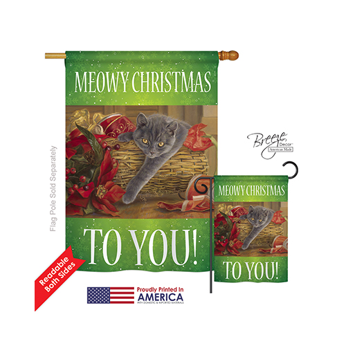 14098 Christmas Trouble 2-Sided Vertical Impression House Flag - 28 x 40 in.