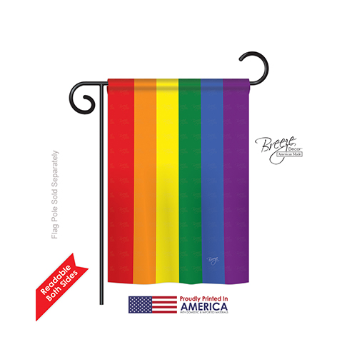 65100 Rainbow 2-Sided Impression Garden Flag - 13 x 18.5 in.