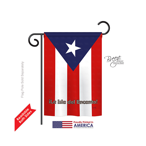 58049 Puerto Rico 2-Sided Impression Garden Flag - 13 x 18.5 in.