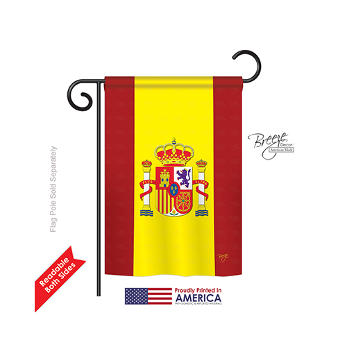 58075 Spain 2-Sided Impression Garden Flag - 13 x 18.5 in.