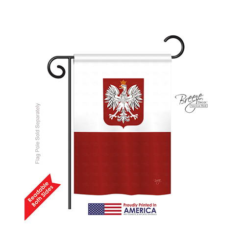 58078 Poland 2-Sided Impression Garden Flag - 13 x 18.5 in.