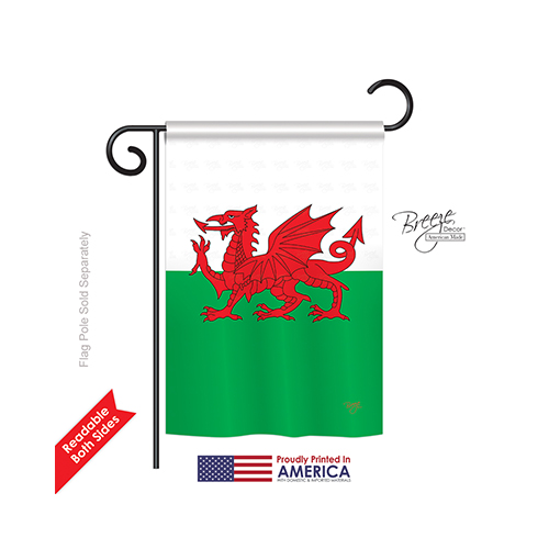 58084 Wales 2-Sided Impression Garden Flag - 13 x 18.5 in.
