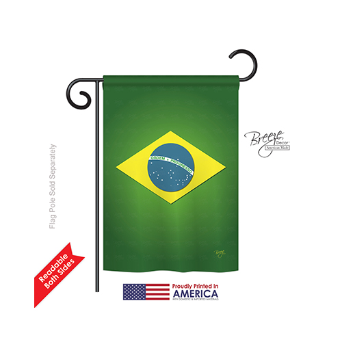 58090 Brazil 2-Sided Impression Garden Flag - 13 x 18.5 in.