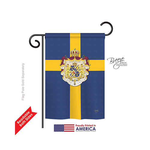 58091 Sweden 2-Sided Impression Garden Flag - 13 x 18.5 in.