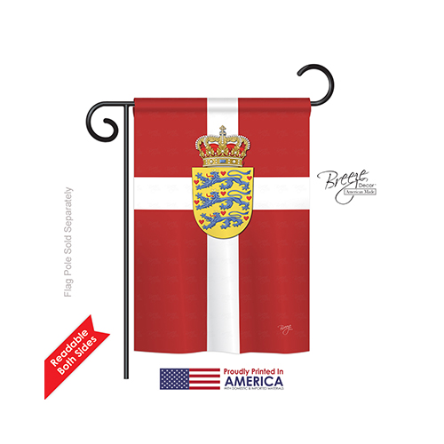 58093 Denmark 2-Sided Impression Garden Flag - 13 x 18.5 in.