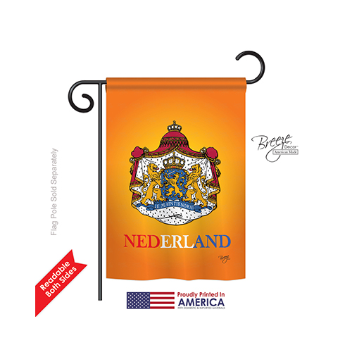 58094 Netherlands & Dutch 2-Sided Impression Garden Flag - 13 x 18.5 in.