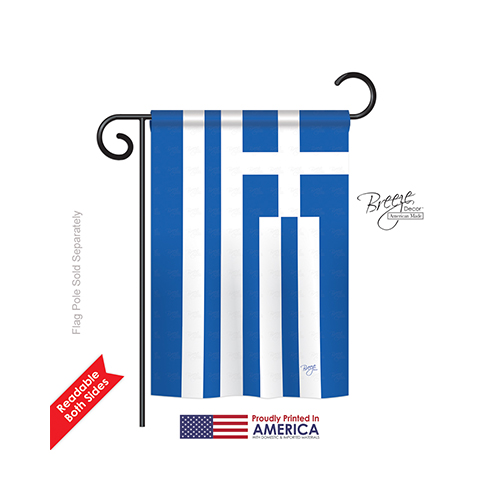 58095 Greece 2-Sided Impression Garden Flag - 13 x 18.5 in.