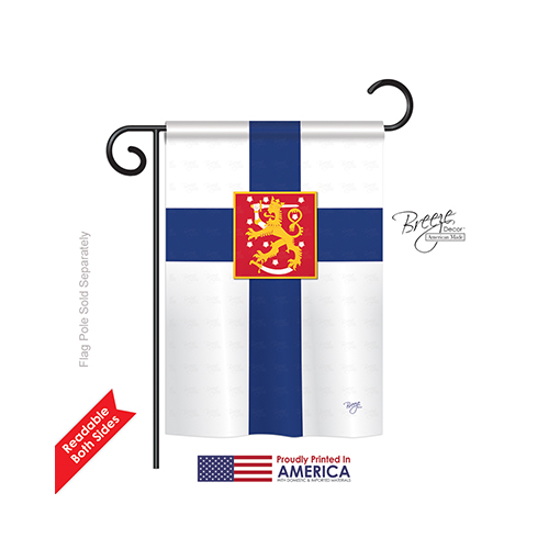 58103 Finland 2-Sided Impression Garden Flag - 13 x 18.5 in.