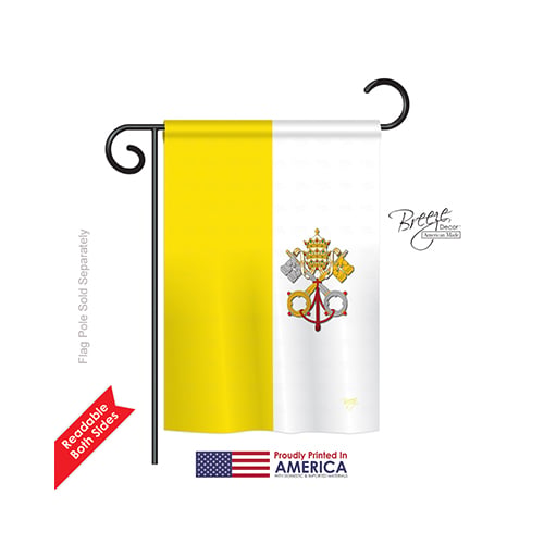 58106 Vatican City 2-Sided Impression Garden Flag - 13 x 18.5 in.