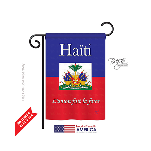 58167 Haiti 2-Sided Impression Garden Flag - 13 x 18.5 in.