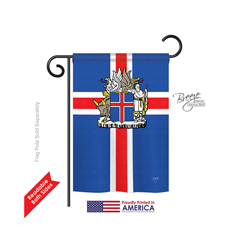 58170 Iceland 2-Sided Impression Garden Flag - 13 x 18.5 in.