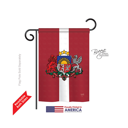 58201 Latvia 2-Sided Impression Garden Flag - 13 x 18.5 in.
