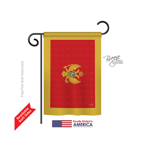 58249 Montenegro 2-Sided Impression Garden Flag - 13 x 18.5 in.