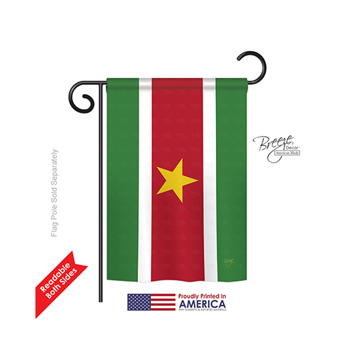 58253 Suriname 2-Sided Impression Garden Flag - 13 x 18.5 in.