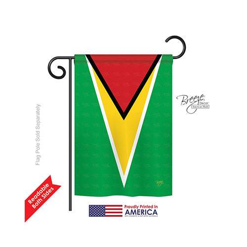58254 Guyana 2-Sided Impression Garden Flag 13 x 18.5 in.