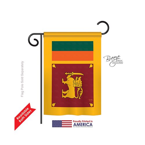 58256 Sri Lanka 2-Sided Impression Garden Flag - 13 x 18.5 in.