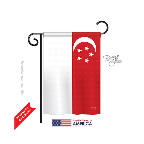 58258 Singapore 2-Sided Impression Garden Flag - 13 x 18.5 in.