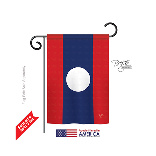 58262 Laos 2-Sided Impression Garden Flag - 13 x 18.5 in.