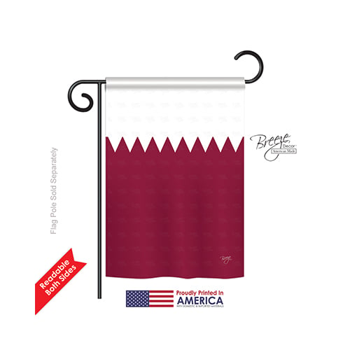 58267 Qatar 2-Sided Impression Garden Flag - 13 x 18.5 in.