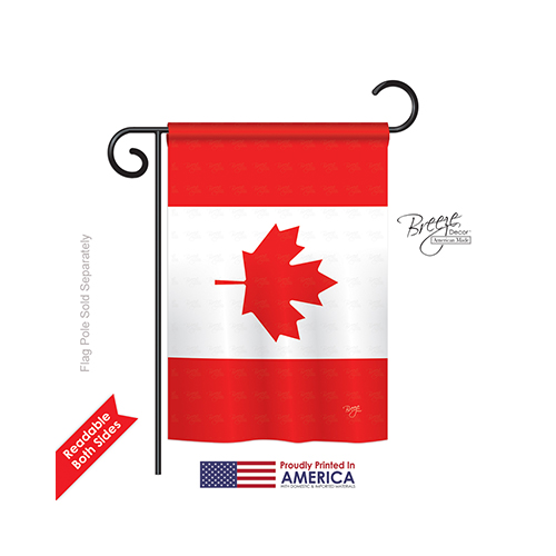 58277 Canada Country 2-Sided Impression Garden Flag - 13 x 18.5 in.