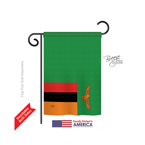 58284 Zambia 2-Sided Impression Garden Flag - 13 x 18.5 in.